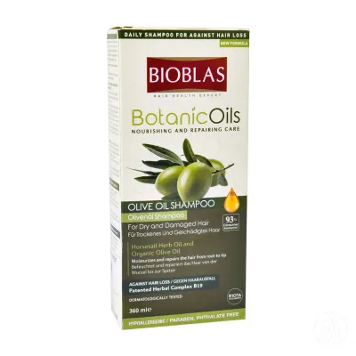 Bioblas Šampon za suvu i oštećenu kosu, Maslinovo ulje, Ulje rastavića 360 ml
