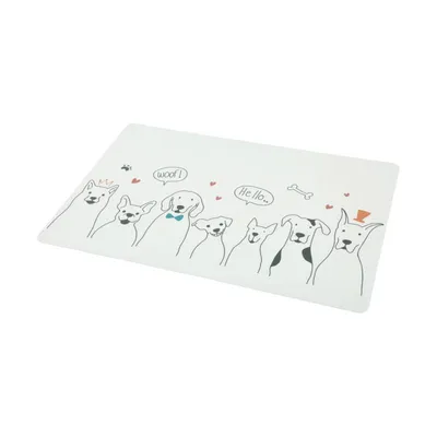 ZOLUX Podloga za zdjelu za pse Happy Dog M, 45 x 30 cm, Bijela