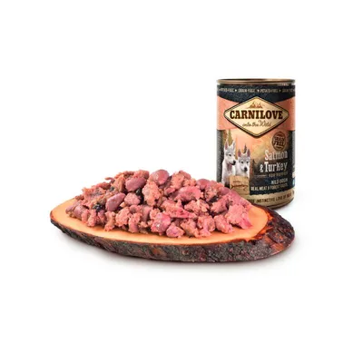 CARNILOVE Vlažna hrana za štenad, Losos i puretina, Grain-free, 400g