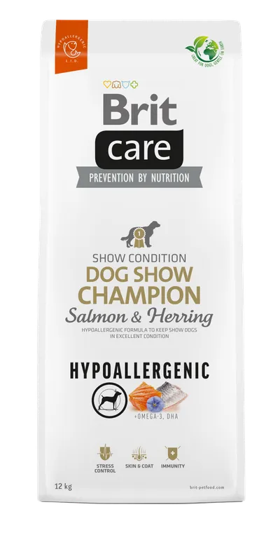 BRIT Suha hrana za pse Hypoallergenic Dog Show Champion, Losos i haringa, 12kg