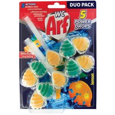 Arf osvježivač za WC šolju Limun, 5 kapi, 2x55g