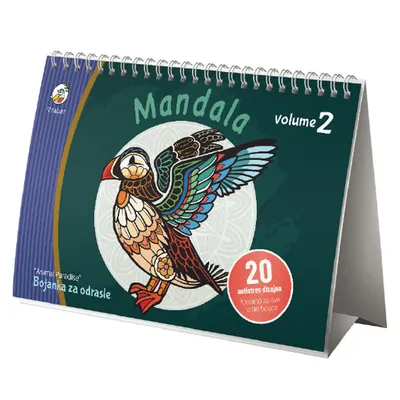 Vrabac Bojanka Tavolo, Animals Paradise vol.2, Mandala, Šarena
