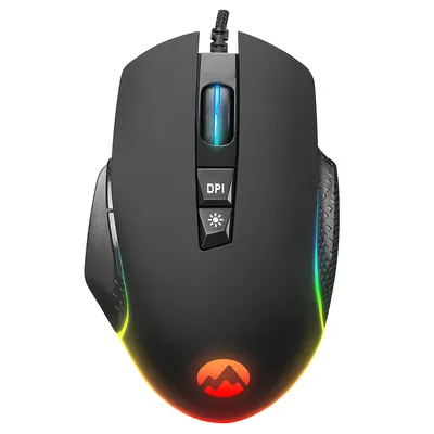 Everest Gaming miš gaming Rage-X2, USB, 800/1600/3200/4800/6400 DPI, 7D, Crni
