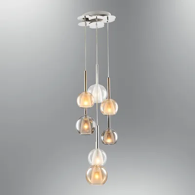 Milleryt Viseći luster 4020-7A, Srebrna boja