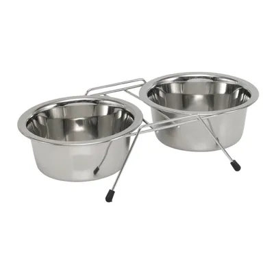 Nobby Posude za hranu 2x0.75l, 16cm, Srebrne boje