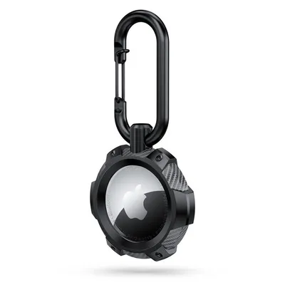 Tech-Protect Zaštita za Apple Airtag Tpucarbon, Crna