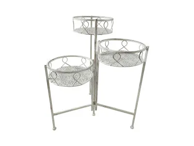 Milleryt Stalak za saksije Desdemona, 23x25x62, Metal, Antique, Bijeli