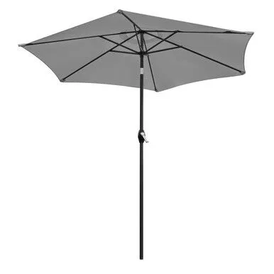Longwell Sklopivi vrtni balkonski suncobran, Podesivi, 210cm, Sivi