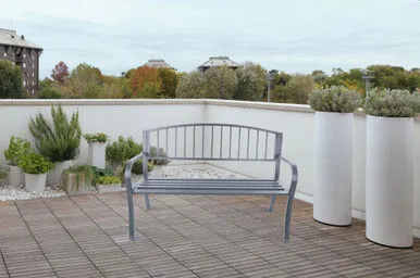 Longwell industrial ltd Klupa za terasu i balkon sa naslonom, Siva