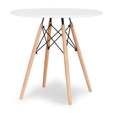 ModernHome Blagovaonski stol, 80cm, Bijeli