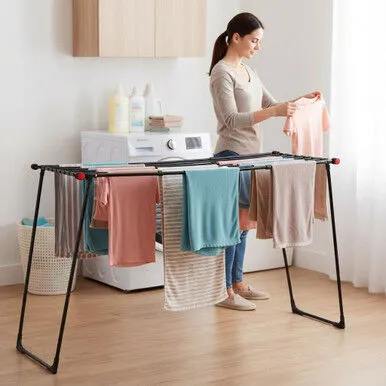 ModernHome Stojeći stalak za sušenje odjeće, Teleskopski, 19m, Crni