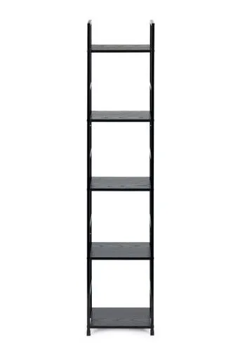 ModernHome Polica za knjige Loft, 5 polica, 144.5x23.5x29cm, Crna