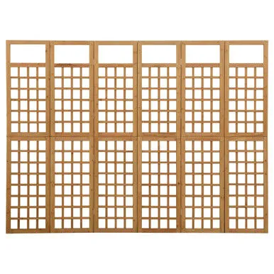 BXL Sobna pregrada/rešetka sa 6 panela 316481, 242.5x180 cm, Bež