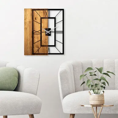 Wallity Ukrasni zidni sat, 49x3x58cm, Crni
