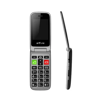 Artfon Telefon na tipke CF241A preklop, Sivi