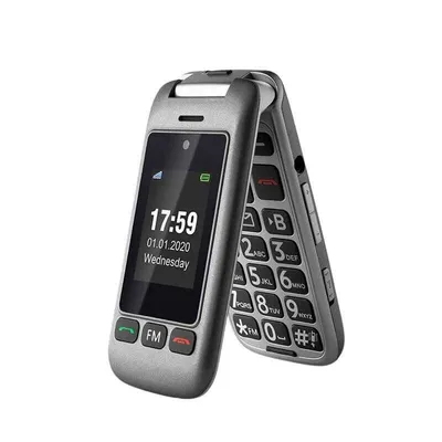 Artfon Telefon na tipke G6 preklop, Sivi
