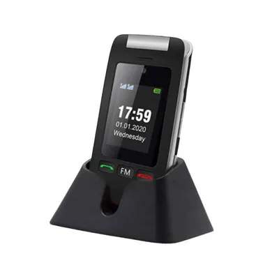 Artfon Telefon na tipke C10 preklop, Sivi