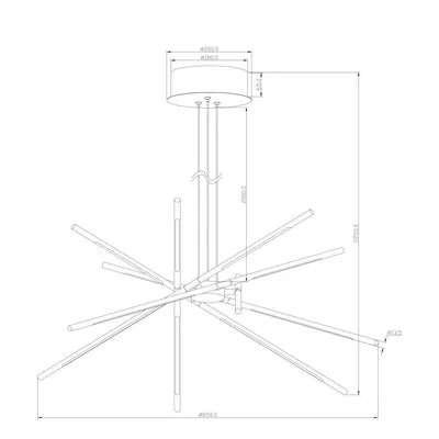 MSL Visilica LED Eleanor MSL-180115-12 crna