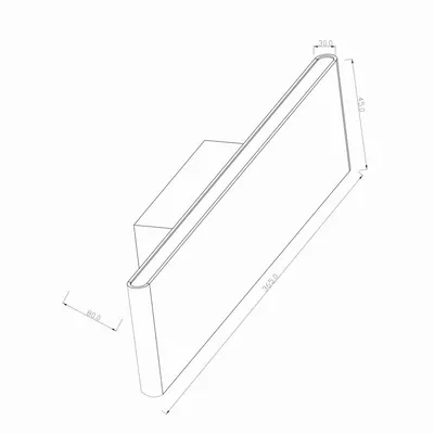 MASS-light Zidna lampa LED Boston PT-LED 1016W 12W 4000K smedja