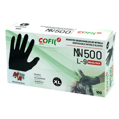 Jednokratne rukavice Nutrilne 20-RN2, Veličina-XL, 100 komada, Crne
