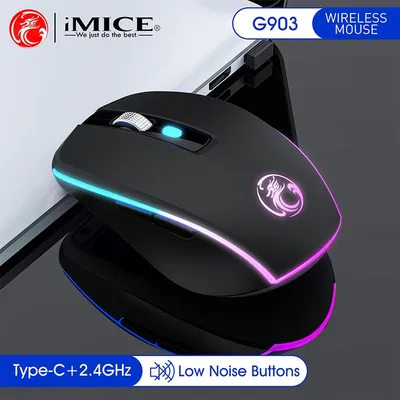 Imice Bežični Miš G903 LED Punjivi 2.4G Crni
