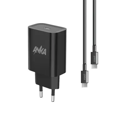 Punjac Kućni AN-S143 PD 25W Type-C to Type-C 1 Port Anka