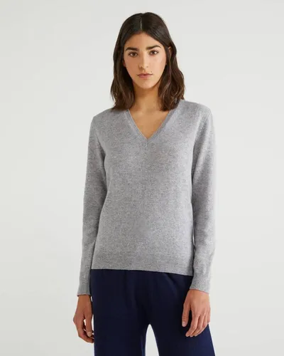Benetton Ženski džemper 1002D4488-501-S, Sivi