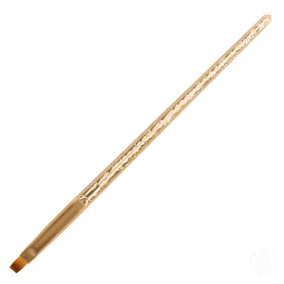 Nail Tools Ravna 6 Gold četkica za gel tehniku ASN-GB, Sa sintetičkom dlakom