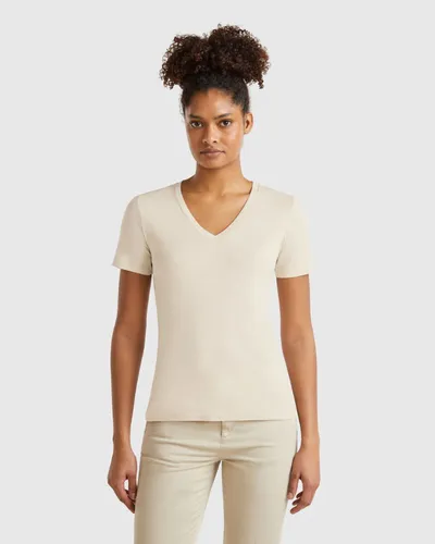 Benetton Ženska majica 3GA2E4230C-152-XS, Bež