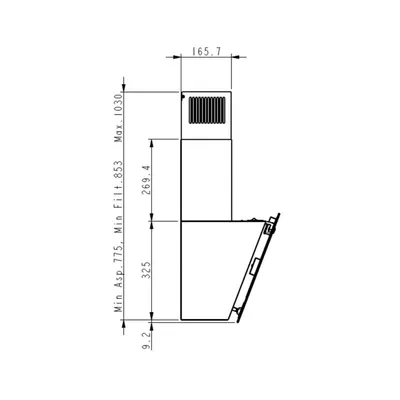 Elica Napa Lixa BL/A/60, Crna