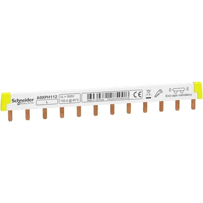 Schneider Electric Igličasta izolovana sabirnica A9XPH112, 1P, 12 modula, 220 mm