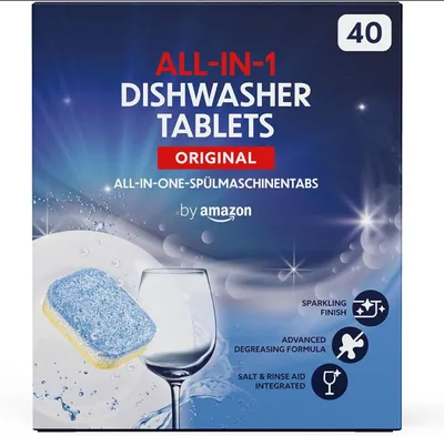AMAZON Tablete za mašinsko pranje posuđa All in One, 40 komada