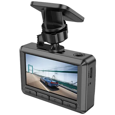 Hoco Auto kamera, 2 Mpxiel, 2.45 IPS", FullHD, microSD - DV2, Crna