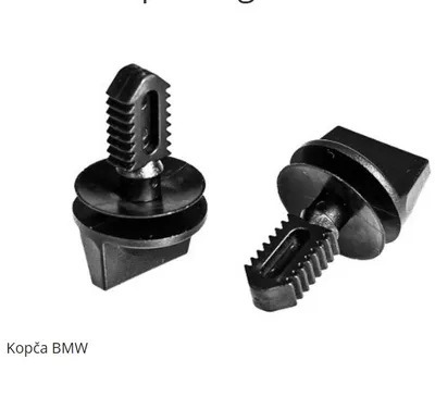 Kopča tapacirunga BMW E36, E39, Siva