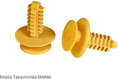 Kopča tapacirunga Fiat Punto manja, Žuta 2571KT