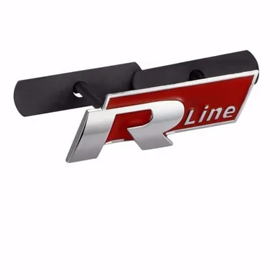 Metalni natpis R Line na vijak prednji, Crveni