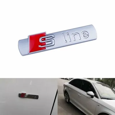 Metalni natpis S Line, Sivi