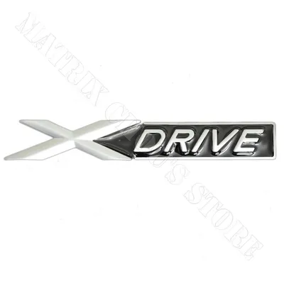 Metalni natpis X Drive, Bijeli