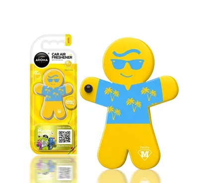 Miris za auto Aroma car manny Vanilla, Žuti