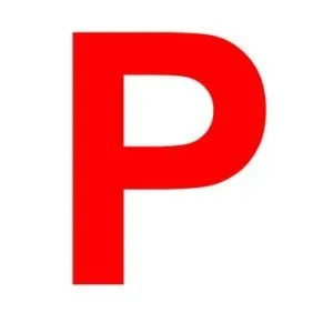 Naljepnica P, Bijela