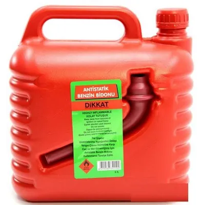 Plastični kanister sa ulivnom cijevi 5l, Crni
