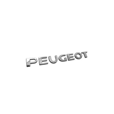 Plastični natpis Peugeot, Bijeli
