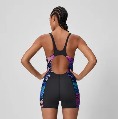 Speedo Jednodelni ženski kupaći kostim Hyperboom SPLC MSBK LEGSUIT, Crni