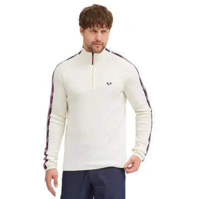 Woolona Muški džemper Noyan, 1/4 zip, Bež