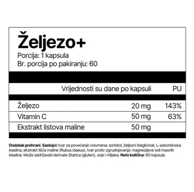 4Endurance Iron+, 60 kapsula