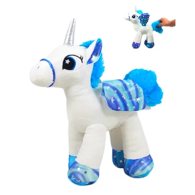 Amek Pliš Poni s Mašućim Krilima 28cm, Plavi