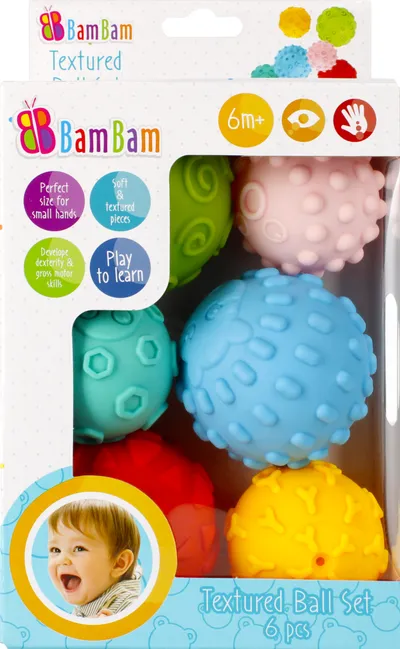 Bam bam Igračka Baby meke loptice 6kom