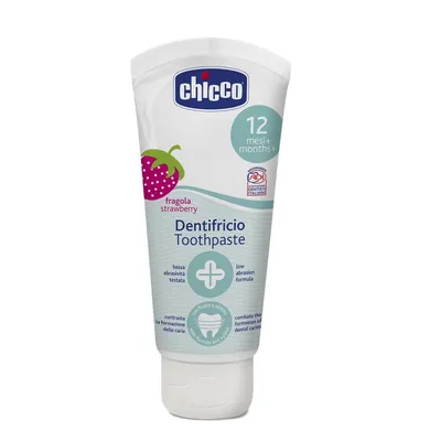 CHICCO pasta za zube jagoda bez fluorida 50ml/12m+