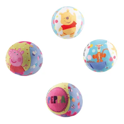 Disney Lopta pliš Winnie/Peppa 10cm