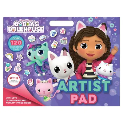 DreamWorks Gabby's Dollhouse kreativni blok za bojanje, Ljubičasta